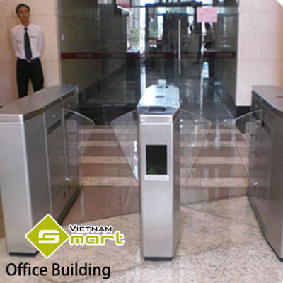 Cổng Flap Barrier Fujica FJC-Z1248-S Ứng dụng của Flap FJC-Z1248-S để kiểm soát ra vào tại tòa nhà văn phòng