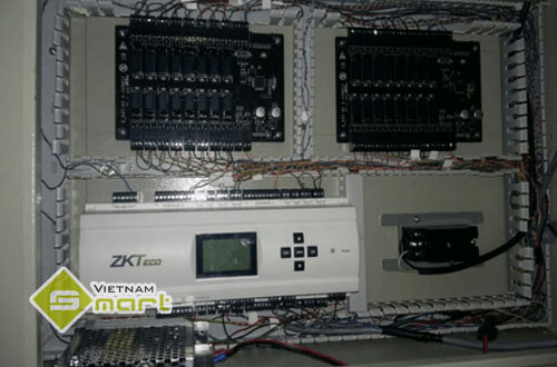 Kết nối bảng điều khiển thang máy EC10 & bảng mở rộng tầng EX16