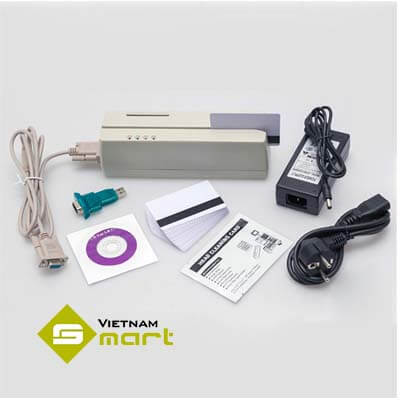 Đầu đọc thẻ từ MSR200 Ảnh thực tế của sản phẩm MSR200 cùng các phụ kiện
