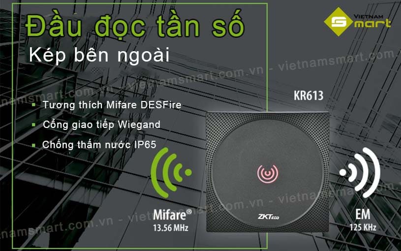 Đầu đọc thẻ cảm ứng ZKTeco KR613 ZKTeco KR613