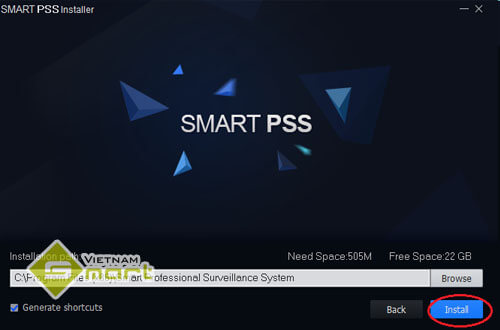 Cài đặt phần mềm Smart Pss vào máy tính