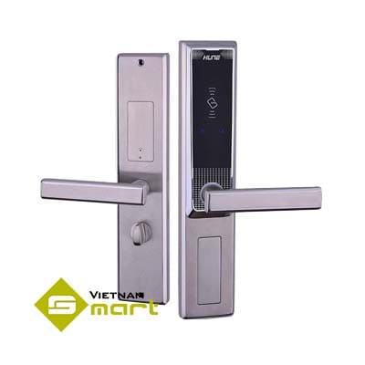 Khóa cửa khách sạn Hune 918SS-6-DMF1 chi tiết 2 mặt