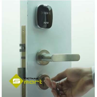 Khóa khách sạn Mifare 6100SL-DMF1 Mô hình mở khóa cửa khách sạn 6100SL-DMF1 bằng chìa cơ