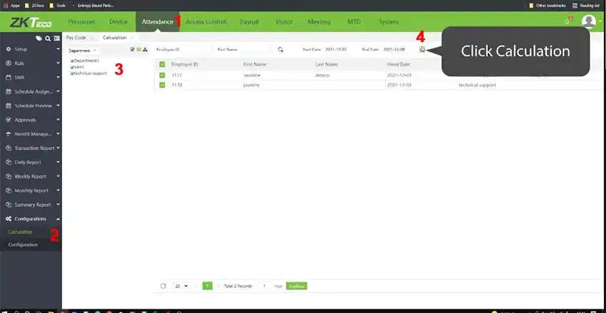 Tài liệu hướng dẫn sử dụng phần mềm Biotime 8.0 Hướng dẫn tính toán chấm công trên BioTime 8.0