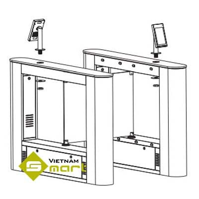 Máy chấm công khuôn mặt ZKTeco FaceDepot-7B (CH) Bản vẽ máy chấm công FaceDepot 7B(CH) kết nối cỏng an ninh