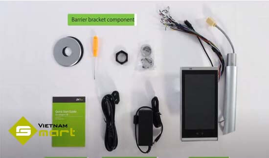 Hình ảnh thực tế thiết bị ZKTeco FaceDepot-7B (WP) cùng các phụ kiện Hình ảnh thực tế thiết bị ZKTeco FaceDepot-7B (WP) cùng các phụ kiện