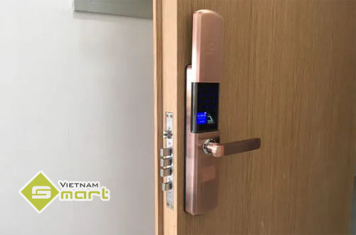 Lắp đặt thiết bị kiểm soát cửa vân tay cho cửa gỗ cao cấp