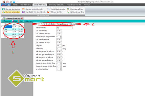 Hướng dẫn khai báo ca làm việc trong phần mềm WiseEye On39 khai báo ca làm việc trong phần mềm WiseEye On39