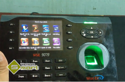 Giao diện menu chính của thiết bị Wise Eye WSE-9079