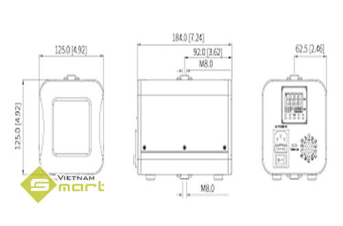 Thiết bị blackbody Dahua DH-TPC-HBB Sơ đồ bản vẽ phác thảo kích thước của model DH-TPC-HBB