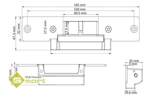 Khóa lẫy điện thông minh Hikvision DS-K4G100 Khóa lẫy điện thông minh Hikvision DS-K4G100