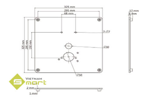 Giá đỡ máy chấm công DS-KAB6-BASE Giá đỡ máy chấm công DS-KAB6-BASE