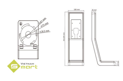 Giá đỡ xích đu Hikvision DS-KAB607-B1 Giá đỡ xích đu Hikvision DS-KAB607-B1