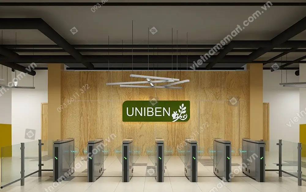 Dự án lắp đặt cổng Flap kiểm soát lối ra vào nhà máy Uniben KCN Phố Nối