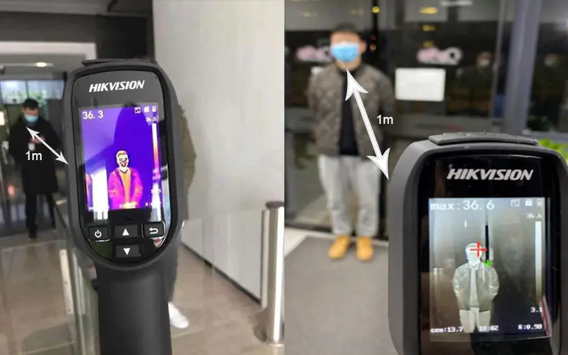 Camera thân nhiệt cầm tay HIKVISION DS-2TP31B-3AUF Camera cầm tay DS-2TP31B-3AUF đo nhiệt độ khoảng cách xa