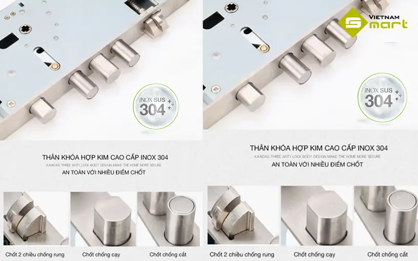 Chất liệu thân khóa K9 