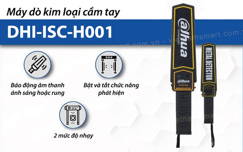 Máy dò kim loại cầm tay Dahua DHI-ISC-H001 Giới thiệu về máy dò kim loại cầm tay Dahua DHI-ISC-H001
