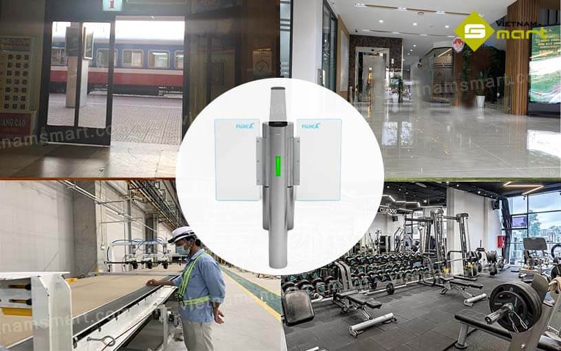 Swing barrier FJC-Z2358C-D được sử dụng phổ biến tại nhiều địa điểm