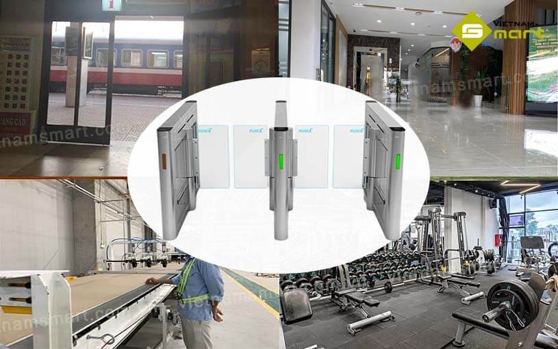 Cổng an ninh phân làn swing barrier FJC-Z2358C-S thường được ứng dụng tại nhiều đơn vị