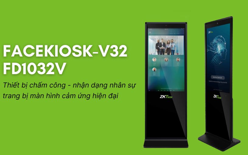 Máy chấm công khuôn mặt FaceKiosk-V32 FD1032V