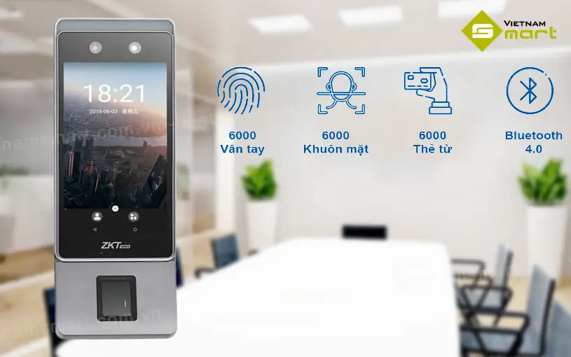 Máy chấm công khuôn mặt ZKTeco Horus E1-FP Máy chấm công khuôn mặt ZKTeco Horus E1-FP bộ nhớ lớn