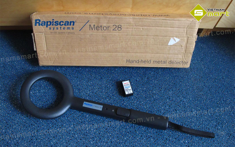 Máy dò kim loại cầm tay Rapiscann Metor 28 Giới thiệu về máy dò kim loại cầm tay Rapiscann Metor 28