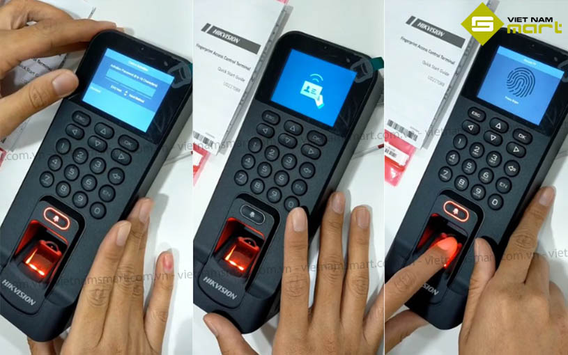 Thao tác trên máy chấm công HIK DS-K1T804BEF dễ dàng