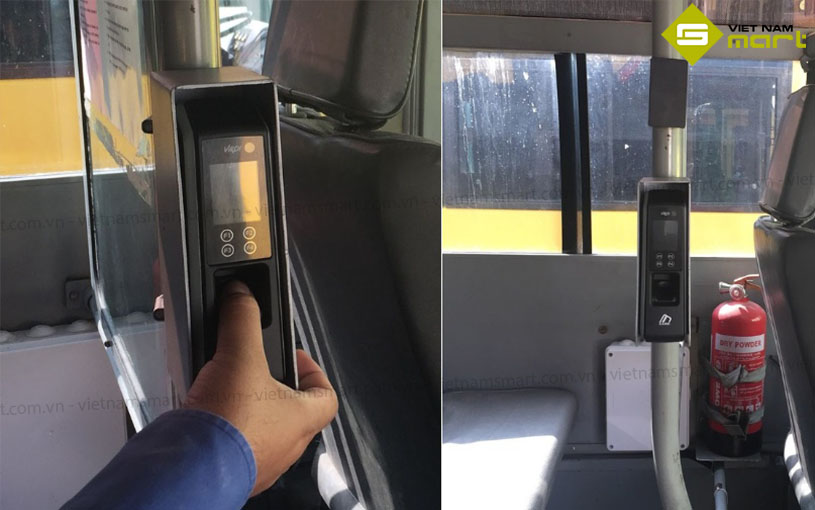 Máy chấm công kiểm soát cửa VIRDI AC-2200 Ứng dụng của máy chấm công AC-2200 Virdi trên xe bus