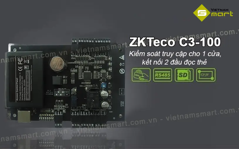 Bộ điều khiển trung tâm ZKTeco C3-100 Giới thiệu bộ điều khiển trung tâm ZKTeco C3-100
