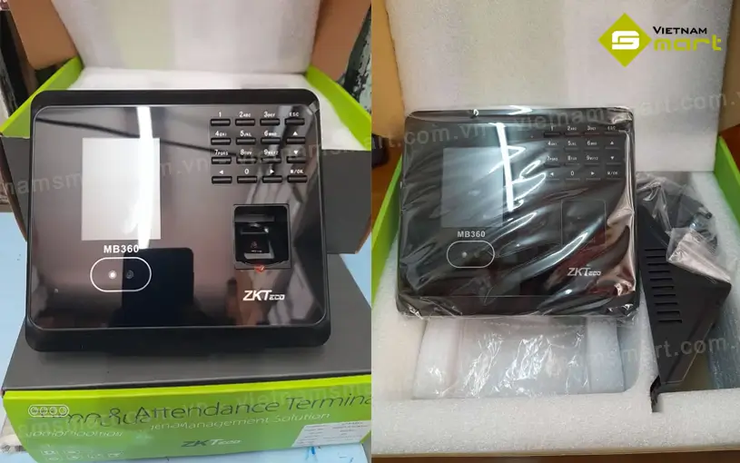 Máy chấm công khuôn mặt và vân tay ZKTeco MB360 Máy chấm công nhận diện khuôn mặt MB-360