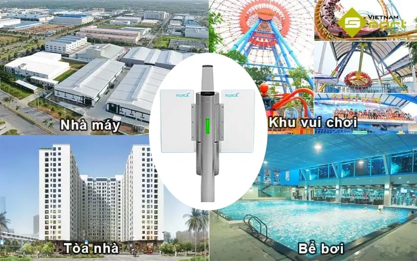 Ứng dụng của cổng swing barrier FJC-Z2358CE được ứng dụng tại nhiều đơn vị