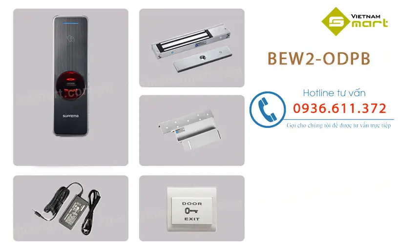 Máy chấm công vân tay Suprema BioEntry W2 BEW2-ODPB giá rẻ tại VietnamSmart