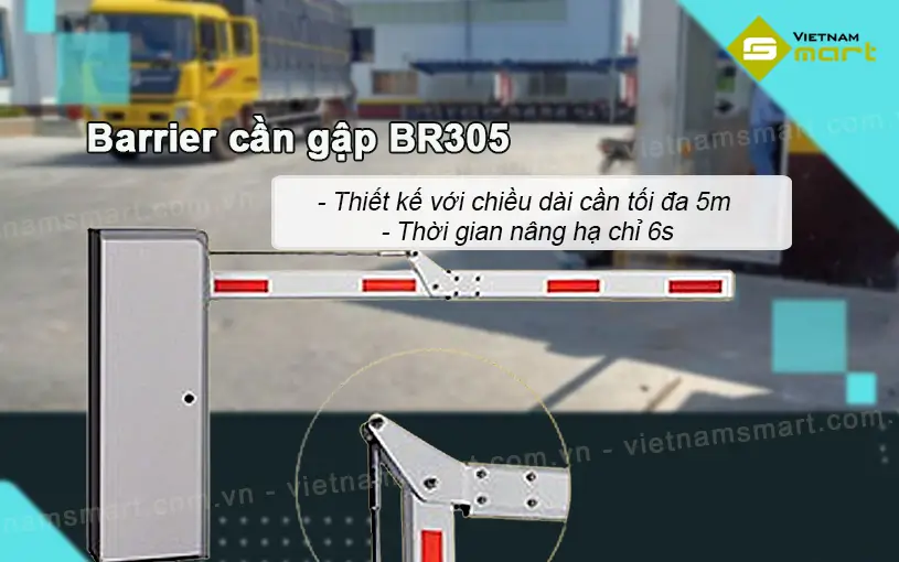 Barrier cần gập BR305 Giới thiệu về barrier cần gập Yilong BR305