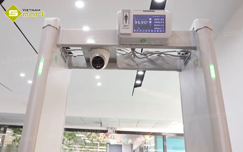Cổng dò kim loại và đo thân nhiệt Dahua DHI-ISC-D718-T Sự cải tiến và nâng cấp của cửa dò kim loại DHI-ISC-D718-T