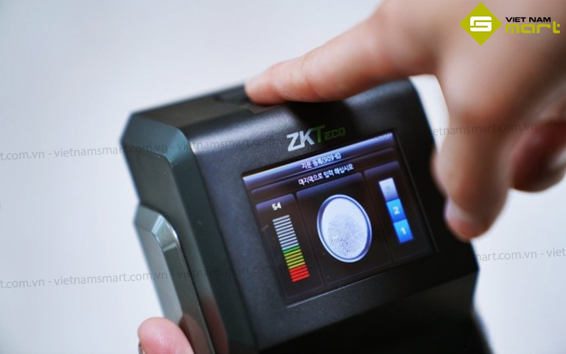 Máy chấm công lòng bàn tay ZKTeco PA10 Đầu đọc vân tay của ZK PA10 được thiết kế phía trên
