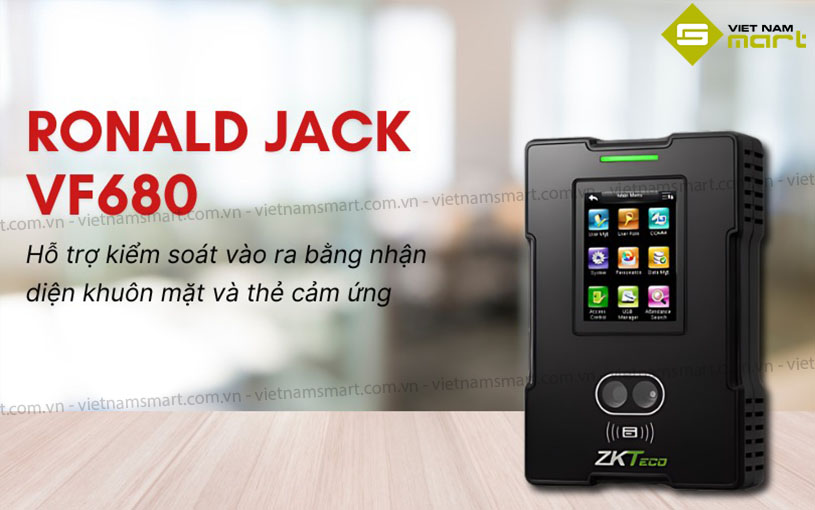 Máy chấm công nhận dạng khuôn mặt Ronald Jack VF680 Giới thiệu mẫu máy chấm công Ronald Jack VF680