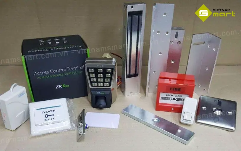 Máy chấm công vân tay ZKTeco cùng các phụ kiện
