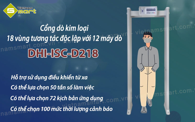 Cổng dò kim loại Dahua DHI-ISC-D218 Giới thiệu về cổng dò kim loại Dahua DHI-ISC-D218