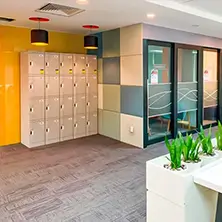 Khu vực đựng đồ của nhân viên văn phòng