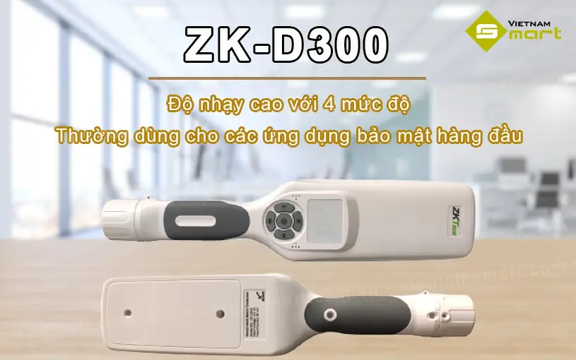 Máy dò kim loai cầm tay ZKTeco ZK-D300 có độ nhạy cao