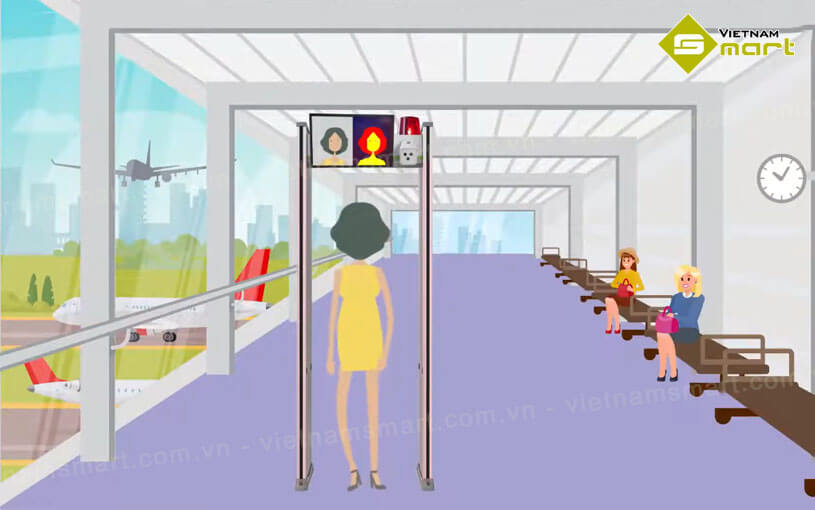 Cổng dò ZK-D2180S TI - Vô hại cho cơ thể con người