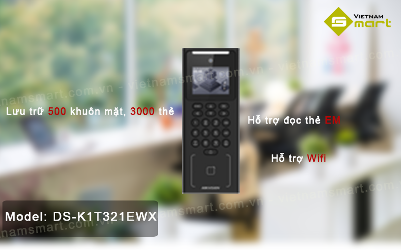 Máy chấm công khuôn mặt Hikvision DS-K1T321EWX