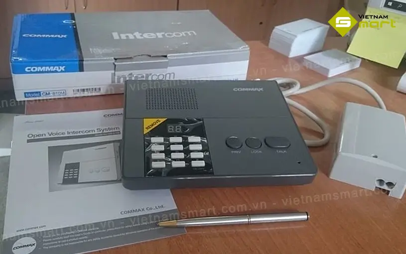 Điện thoại liên lạc nội bộ Commax CM-810M Ảnh thực tế điện thoại liên lạc nội bộ Interphone Commax CM-810M