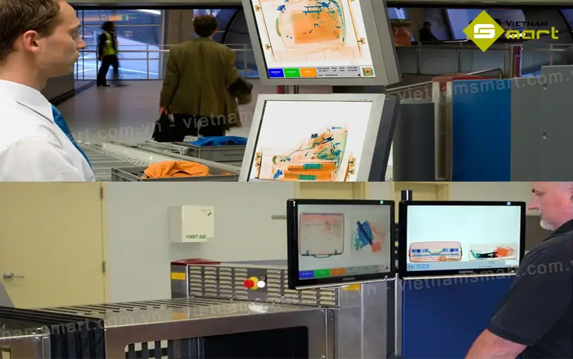 Máy soi hành lý Smiths Detection HI-SCAN 6040aTiX trang bị 2 màn hình