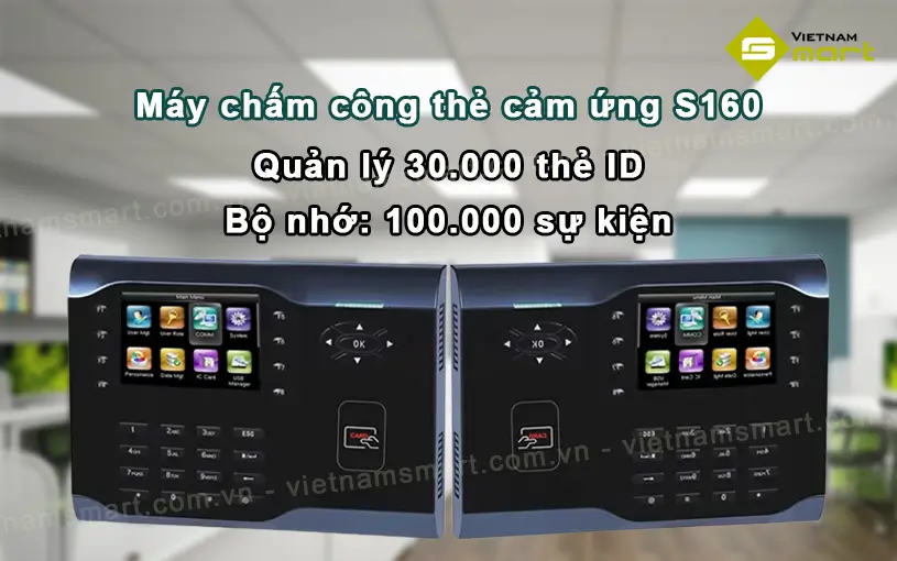 Máy chấm công thẻ cảm ứng ZKTeco S160 Máy chấm công thẻ cảm ứng ZKTeco S160