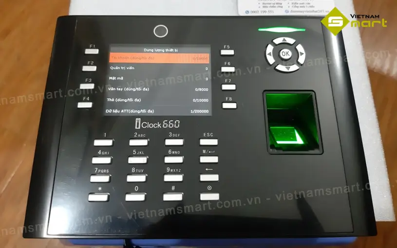 Máy chấm công vân tay thẻ Iclock660 vừa được khui hộp