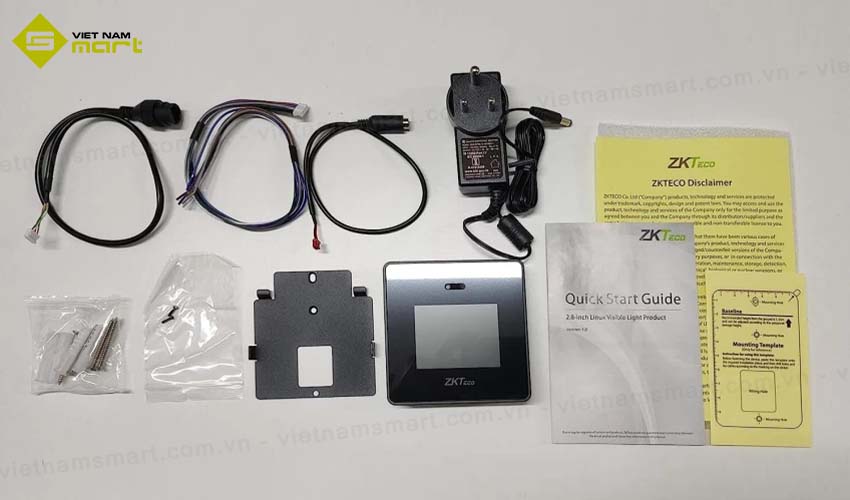 Máy chấm công khuôn mặt ZKTeco miniTA Trọn bộ máy chấm công ZKTeco miniTA