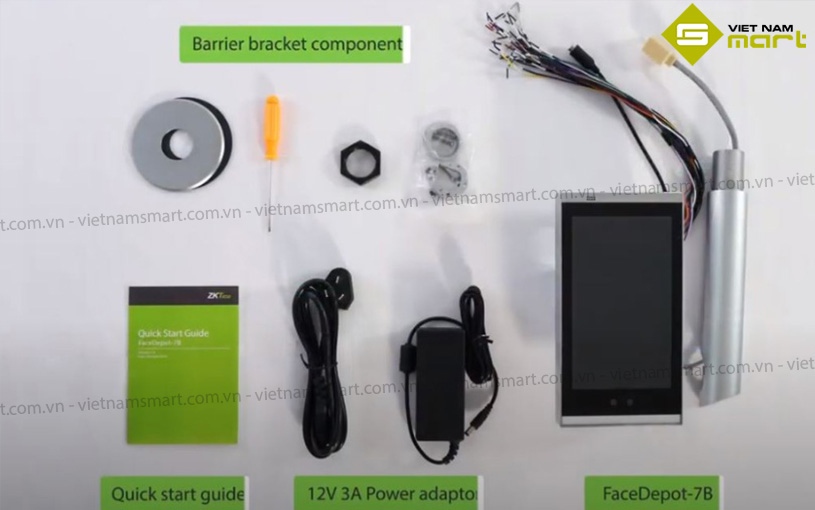 Máy chấm công khuôn mặt ZKTeco FaceDepot-7BL(WP) Trọn bộ máy chấm công khuôn mặt FaceDepot-7BL(WP)