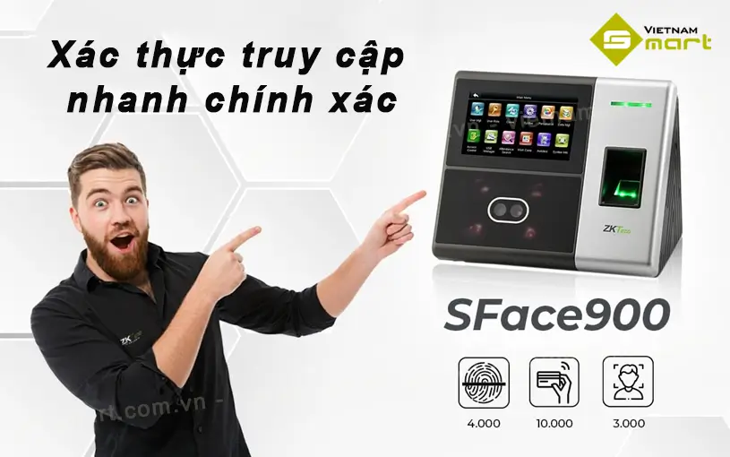 Máy chấm công khuôn mặt ZKTeco SFace900 Giới thiệu máy chấm công khuôn mặt ZKTeco SFace900