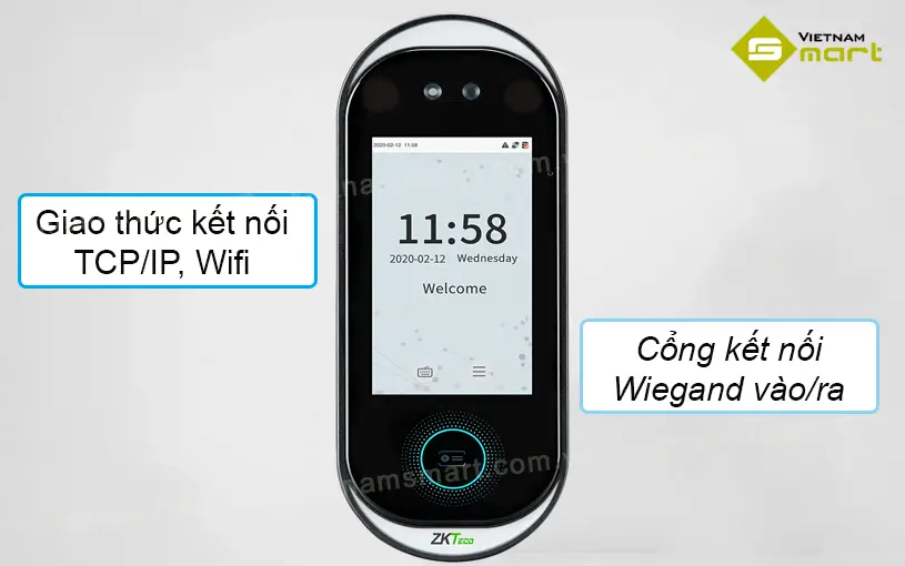 Máy chấm công khuôn mặt ZKTeco SpeedFace M1 máy chấm công khuôn mặt SpeedFace M1 hỗ trợ nhiều giao thức kết nối